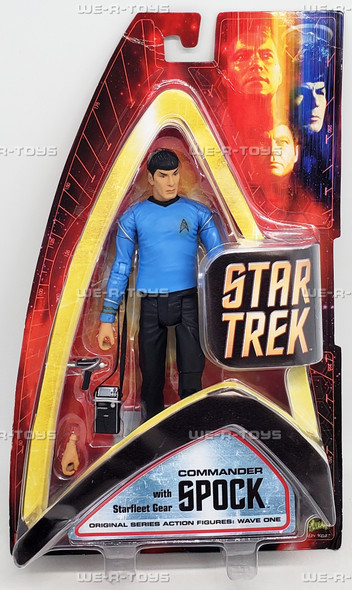 Star Trek Commander Spock w/ Starfleet Gear Action Figure 2003 Art Asylum 85855