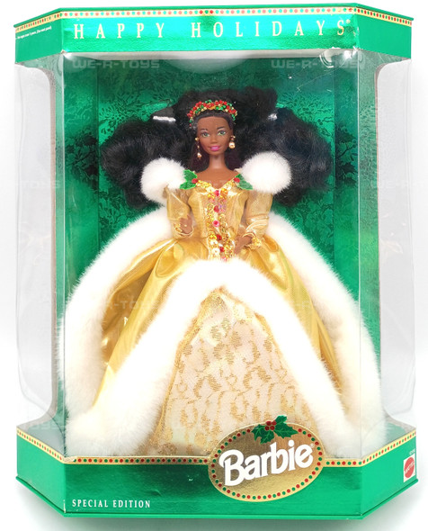 Happy Holidays Barbie Doll African American Special Edition 1994 Mattel 12156