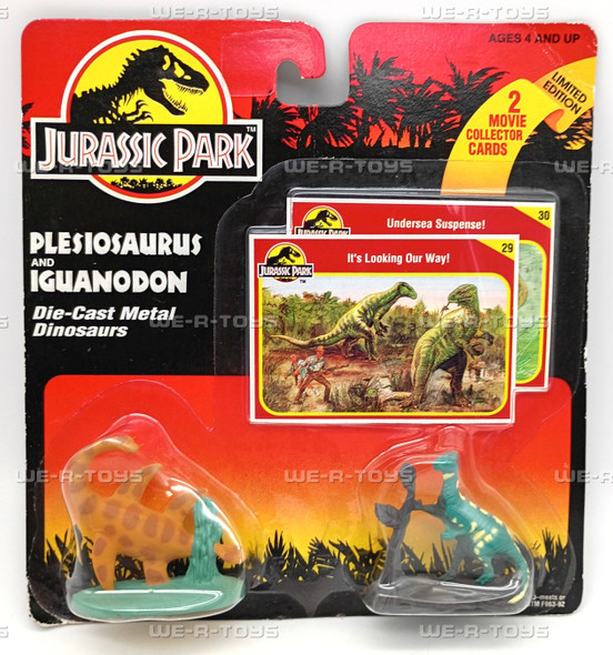 Jurassic Park Plesiosaurus And Iguanodon Dinosaurs Set of 2 Kenner 1993 #61042