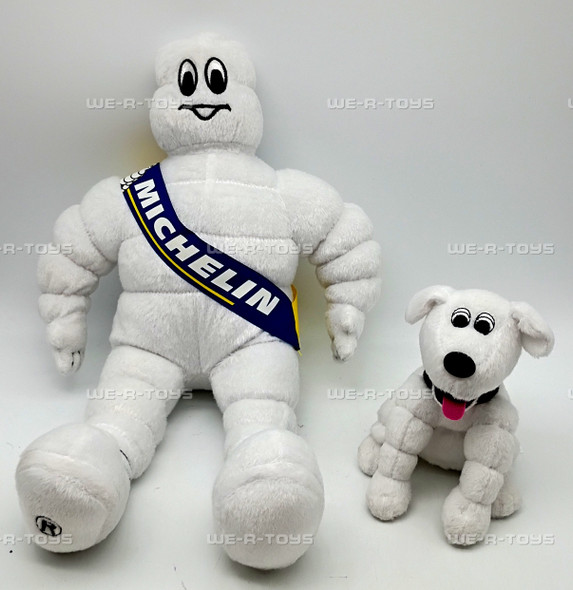 Michelin Man & Bubbles The Dog Plushies Set of Two C-11476 Zouire 2004