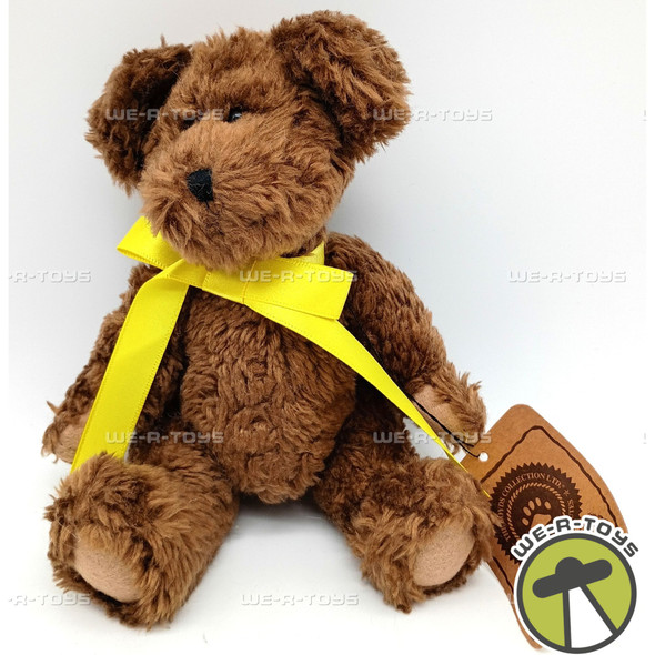 Boyds Bears Dark Brown Bear Plush With Yellow Neck Ribbon