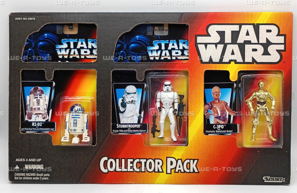 Star Wars Collector Pack Action Figures R2-D2 Stormtrooper C-3PO Kenner 1996