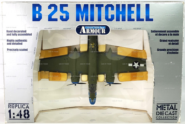 WWII USAAF B-25D Mitchell "Hells Belles" 1:48 Scale Vehicle #98300 Franklin Mint