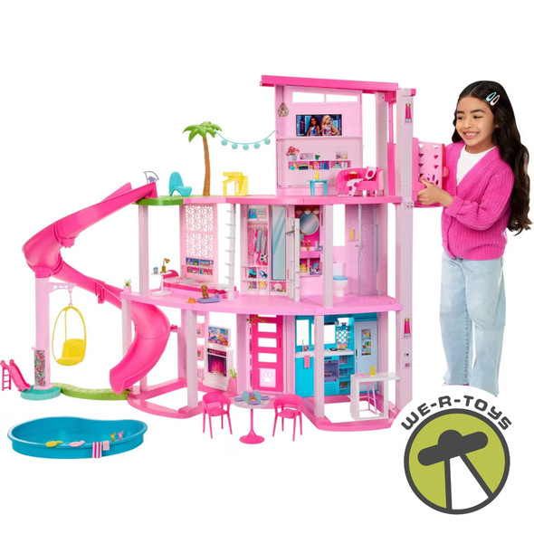 Barbie Dreamhouse Pool Party Doll House with 75+ Piece Playset