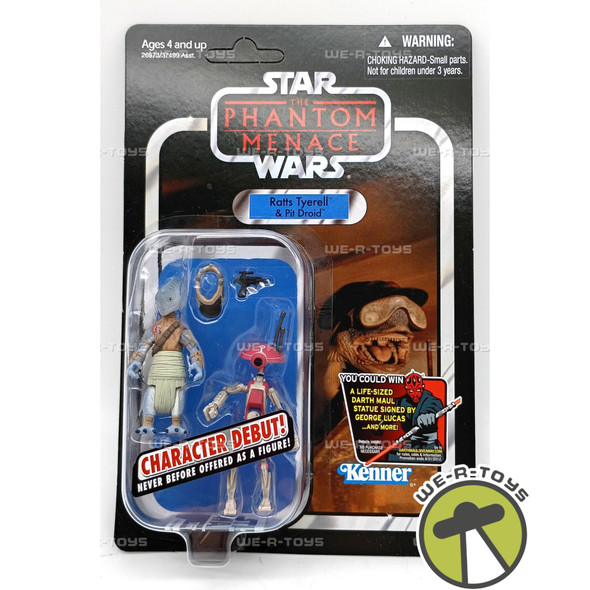 Star Wars Phantom Menace Ratts Tyerell & Pit Droid Action Figures 2011 Hasbro