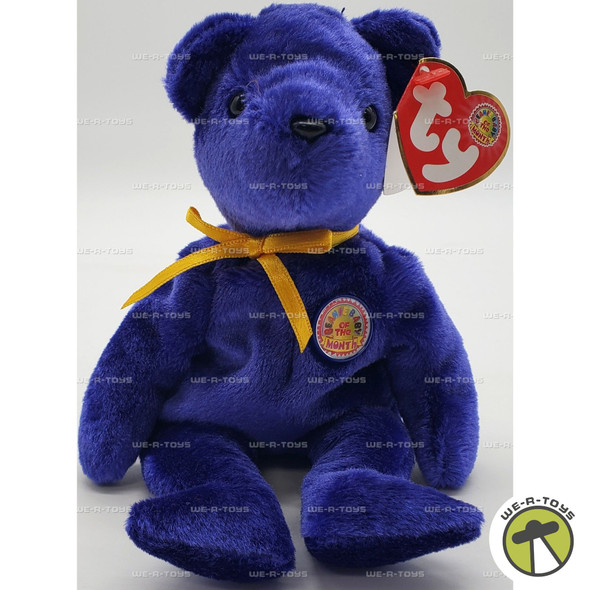 Ty Beanie Baby Sapphire the Bear Beanie Baby of the Month May 2004
