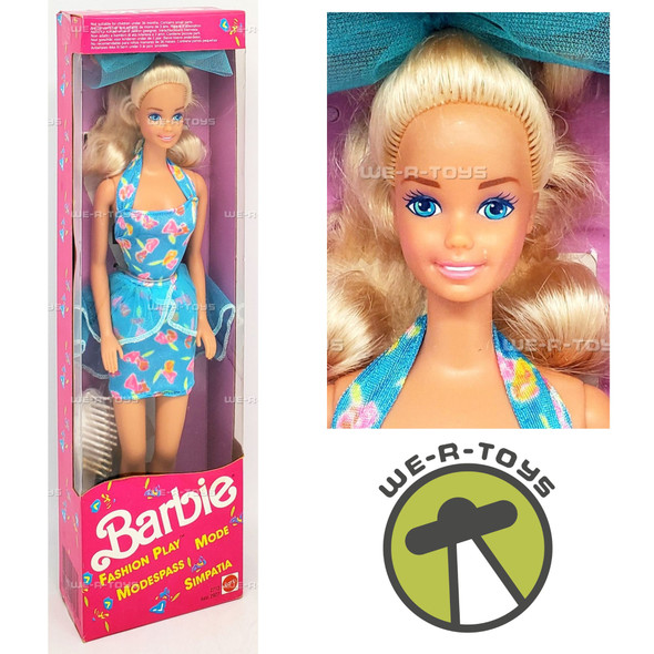 Fashion Play Barbie Doll Multilingual Box 1991 Mattel 02713