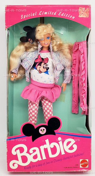 Barbie Doll Day of Fun in Disney Character Fashions 1990 Mattel 04385