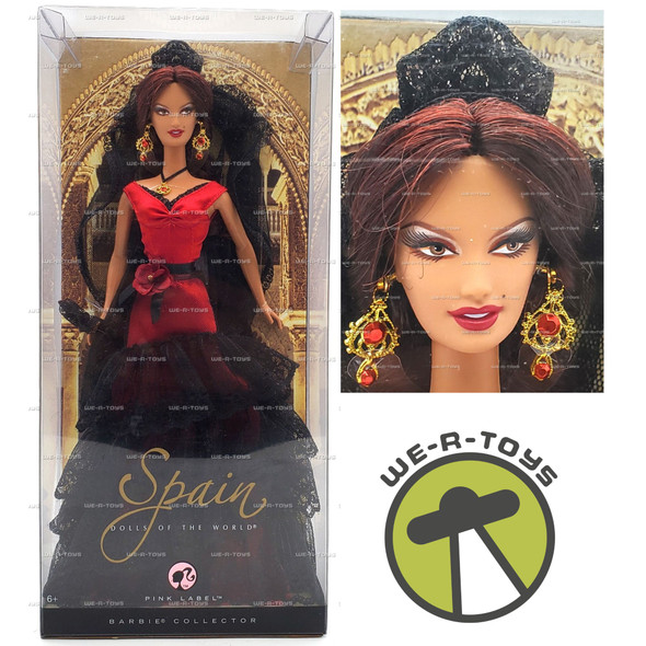 Dolls of the World Spain Barbie Doll Pink Label 2007 Mattel #L9583