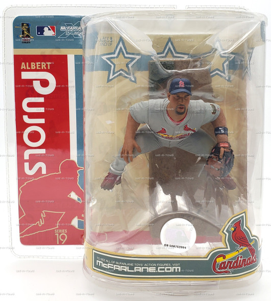 MLB Cardinals #5 Albert Pujols Action Figure Gray Jersey 2007 McFarlane #71304