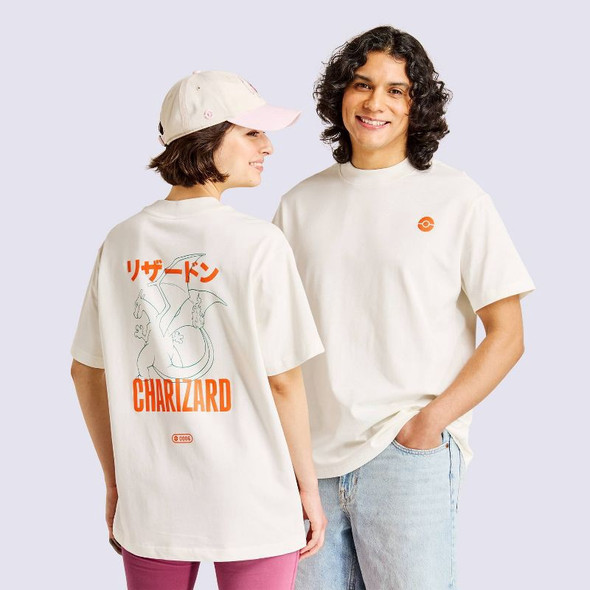 Adult Charizard Graphic Tee Pokémon Short Sleeve Crewneck T-Shirt Extra Large