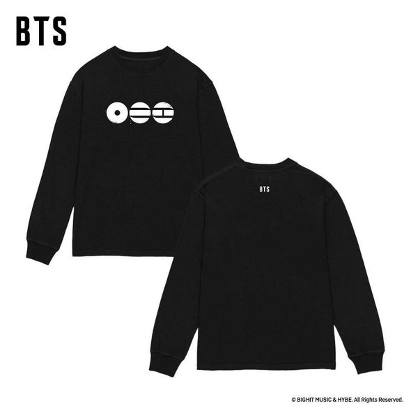 BTS Long Sleeve T-Shirt Black Size Medium