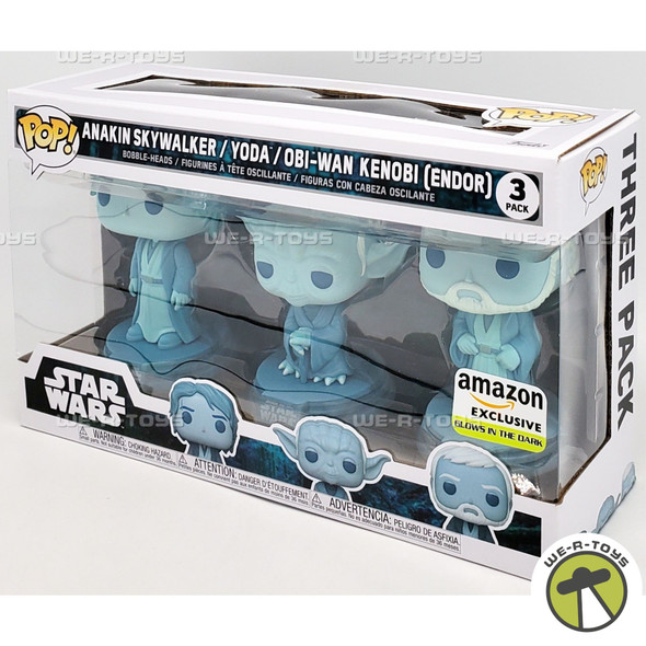 Funko POP Star Wars Anakin Skywalker Yoda and Obi-Wan Kenobi Endor Figure 3PK