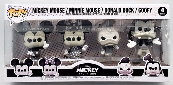 Funko POP Disney Mickey and Friends Mickey Minnie Donald & Goofy B&W Figures