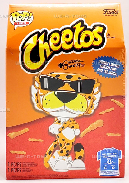 Funko POP TEES Cheetos Chester Cheetah Figure and XL Tee Bundle