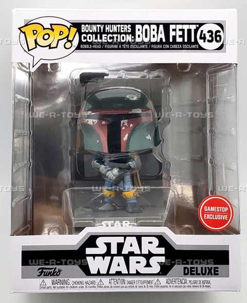 Funko POP Deluxe Star Wars Bounty Hunters Boba Fett 436 Bobble Head Figure