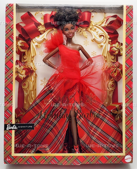2024 Holiday Barbie Doll African American 2024 Mattel HRM62