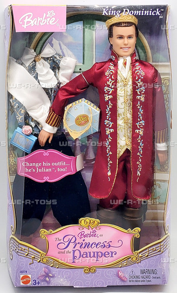 Barbie as The Princess and the Pauper King Dominick Doll 2004 Mattel C5774