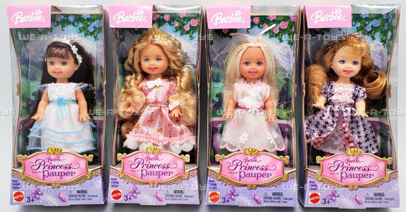 Barbie as the Princess and the Pauper Kelly Doll Lot of 4 Mattel C4948