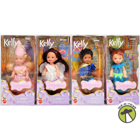 Barbie as Rapunzel Kelly and Friends Lot of 4 Dolls 2001 Mattel 55762