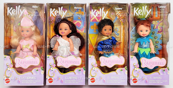 Barbie as Rapunzel Kelly and Friends Lot of 4 Dolls 2001 Mattel 55762