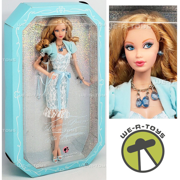 Birthstone Beauties Miss Aquamarine March Barbie Doll 2007 Mattel K8692
