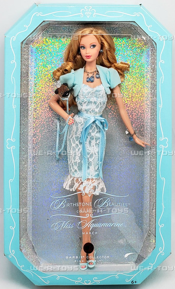 Birthstone Beauties Miss Aquamarine March Barbie Doll 2007 Mattel K8692