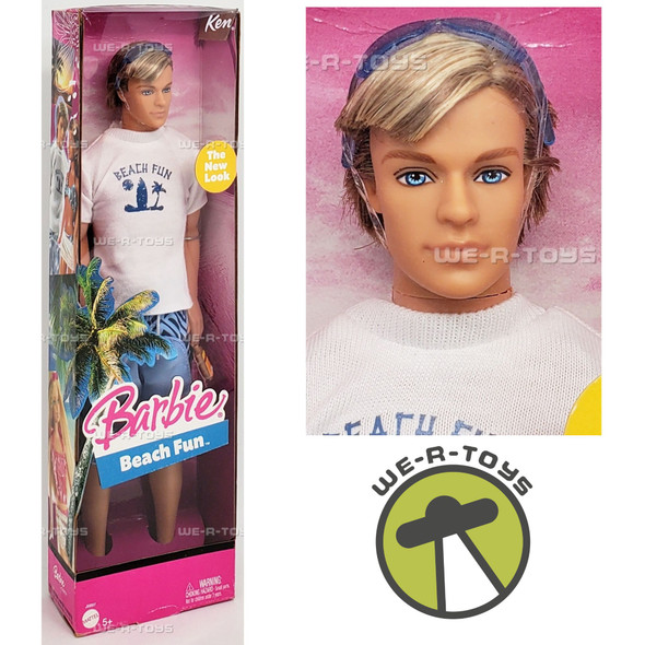 Barbie Fun Beach Ken Doll with New Look 2005 Mattel J6897