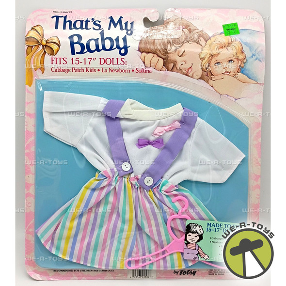 Totsy That's My Baby Pastel Striped Dress Doll Fashion for 15-17" Dolls 1986