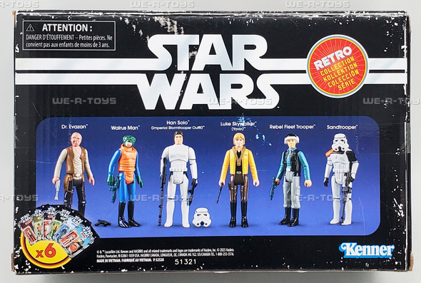 Star Wars A New Hope Retro Collection 6 Pack Action Figure Set Hasbro G1082