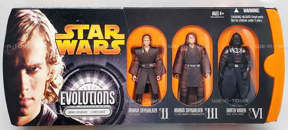 Star Wars Episode III Evolutions Anakin Skywalker to Darth Vader Figure Set