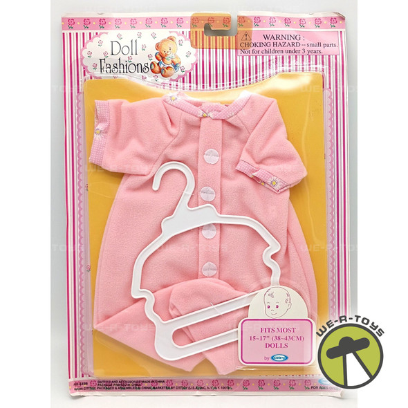 Cititoy Doll Fashion Set for 15-17 Inch Doll Pink 1 pc Footie PJ's 1990 No. 6496