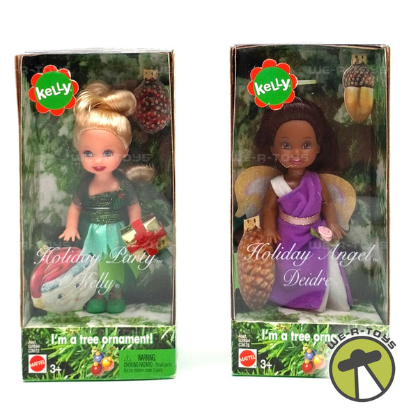 Holiday Party Kelly & Holiday Angel Deidre Set of 2 Kelly Barbie Dolls 2004
