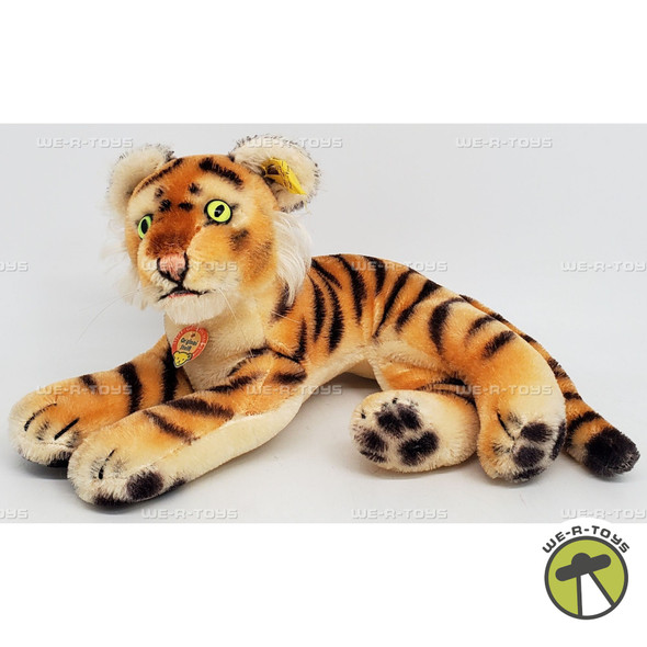 1950's Steiff Vintage Tiger Cub 10" Lying Down Pose