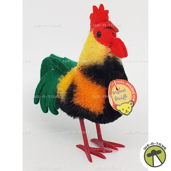 Vintage Steiff Rooster Mohair Plush with Plastic Legs