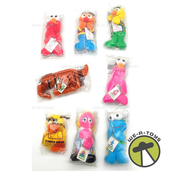 Sesame Street Mini Beans Plush Lot of 8 Plush Toys Kellogg's 1999