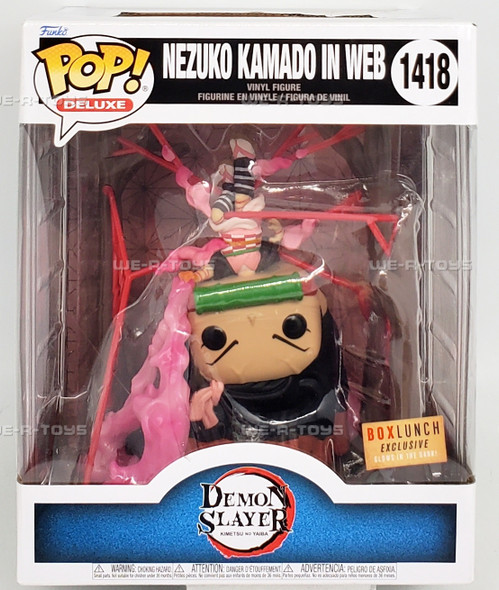 Funko POP Deluxe Demon Slayer Nezuko Kamado in Web 1418 GITD Vinyl Figure