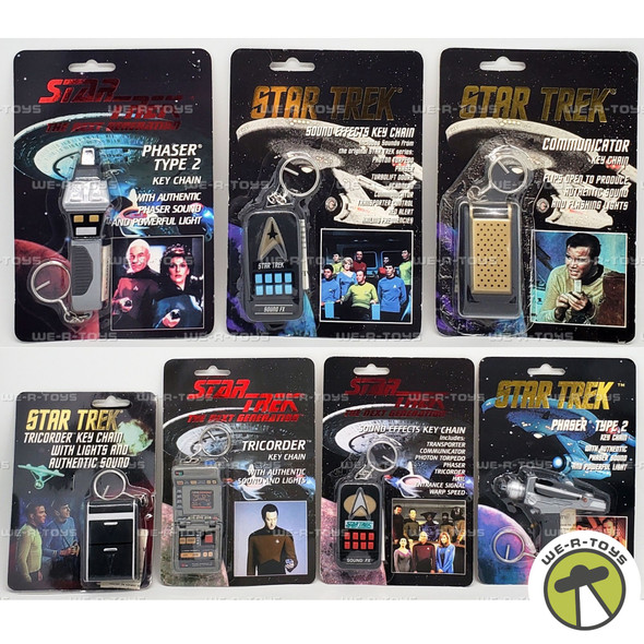 Star Trek The Next Generation Lot of 7 Electronic Keychains 1995 Paramount