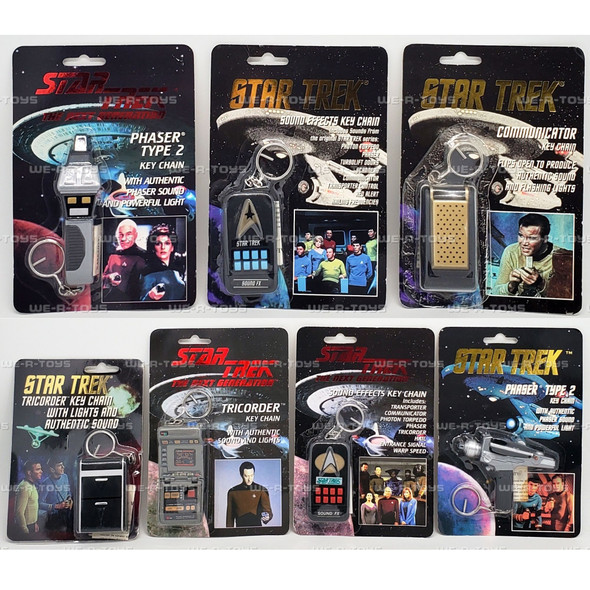 Star Trek The Next Generation Lot of 7 Electronic Keychains 1995 Paramount