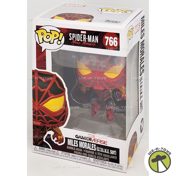 Funko POP Marvel Spider-Man Miles Morales S.T.R.I.K.E. Suit 766 Bobble Head Fig