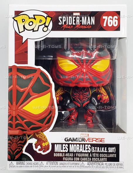Funko POP Marvel Spider-Man Miles Morales S.T.R.I.K.E. Suit 766 Bobble Head Fig