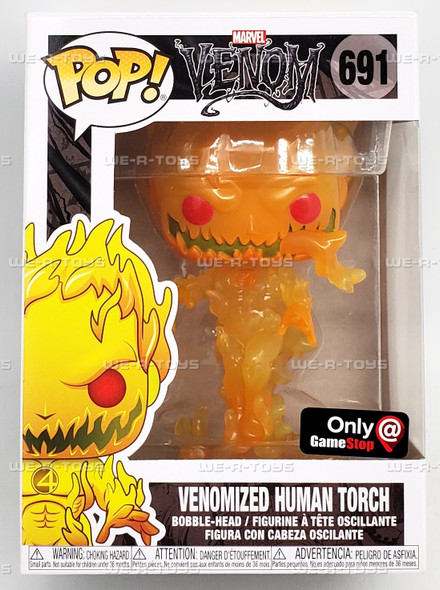 Funko Pop Marvel Venom Venomized Human Torch 691 Vinyl Bobble Head Figure