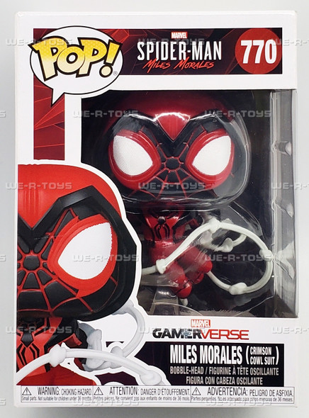 Funko Pop Marvel’s Spider-Man Miles Morales Crimson Cowl Suit 770 Figure