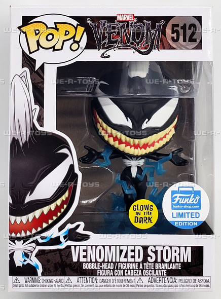 Funko Pop Marvel Venom Venomized Storm 512 GITD Bobble Head Figure