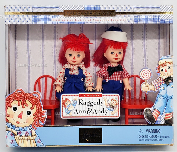 Raggedy Ann and Andy Kelly and Tommy Barbie Dolls 1999 Mattel 24639