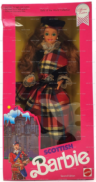 Scottish Barbie Dolls of the World Special Second Edition Doll 1991 Mattel #9845