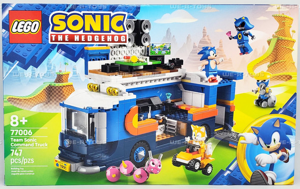 LEGO Sonic the Hedgehog Team Sonic Command Truck 747 Piece Building Set 77006