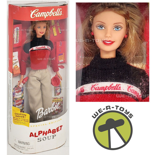 Campbell's Alphabet Soup Barbie Doll Special Edition 1999 Mattel 26845
