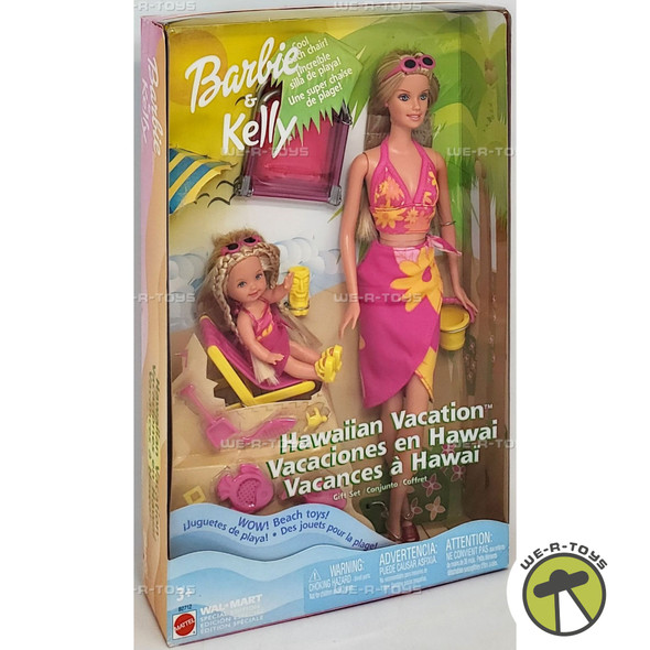 Hawaiian Vacation Barbie and Kelly Doll Gift Set 2003 Mattel B2712