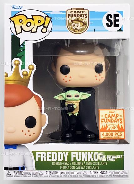 Funko POP Camp Fundays 2023 Freddy Funko as Luke Skywalker with Grogu Figure
